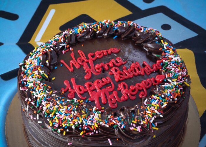 Homemade chocolate cake Welcome Home